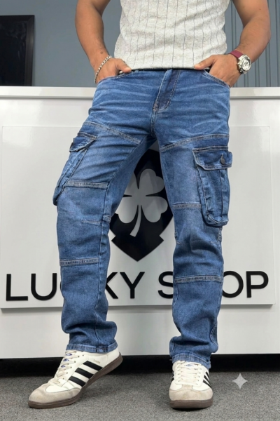 MENS DENIM PANT(L-BLU)